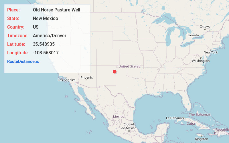Map of Old Horse Pasture Well