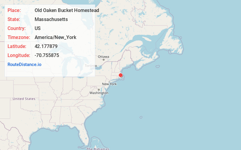 Map of Old Oaken Bucket Homestead