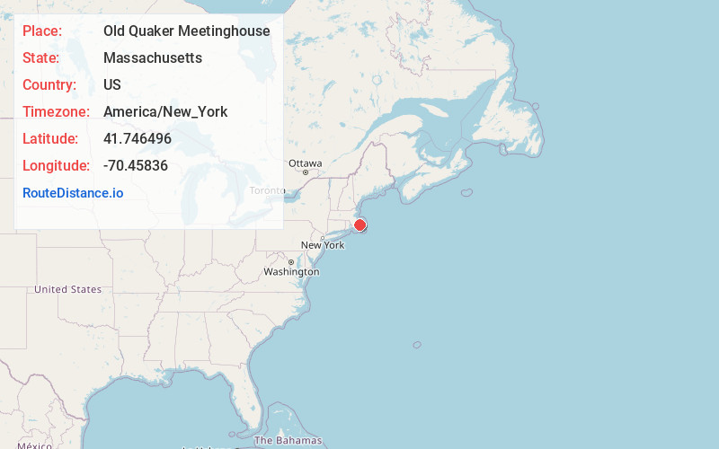 Map of Old Quaker Meetinghouse