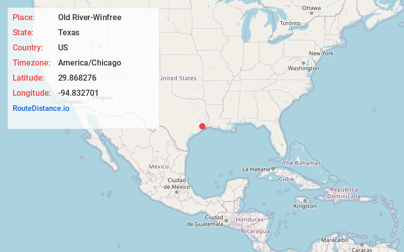 Map of Old River-Winfree