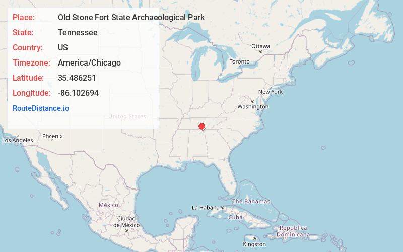 Map of Old Stone Fort State Archaeological Park