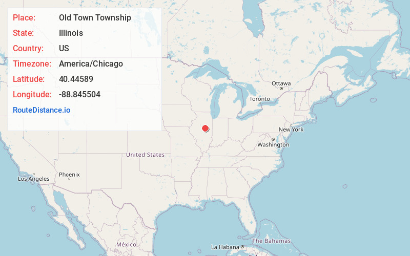 Map of Old Town Township