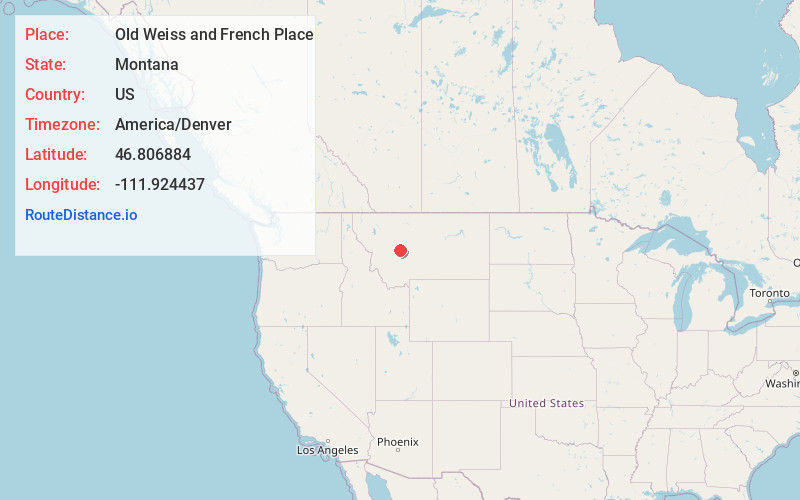 Map of Old Weiss and French Place