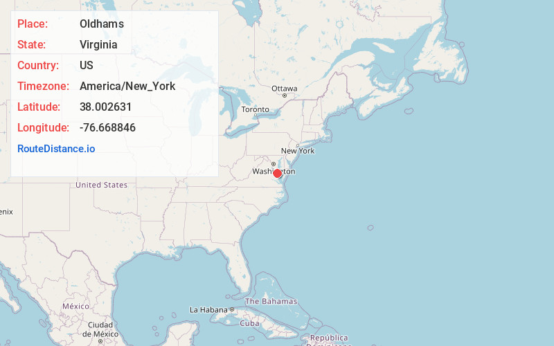 Map of Oldhams