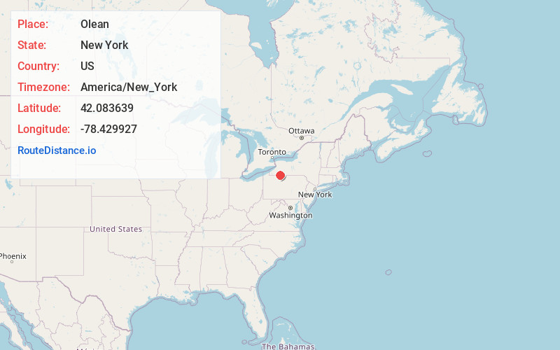 Map of Olean