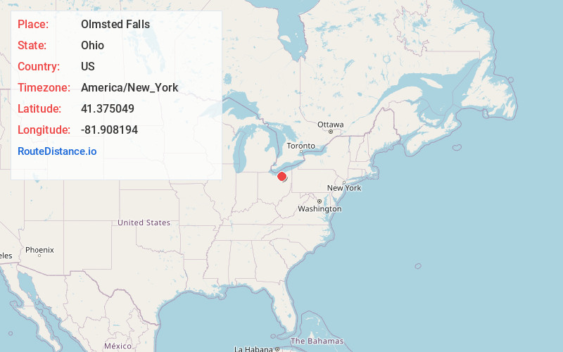 Map of Olmsted Falls