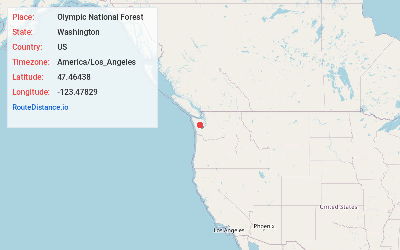 Map of Olympic National Forest