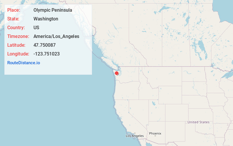 Map of Olympic Peninsula