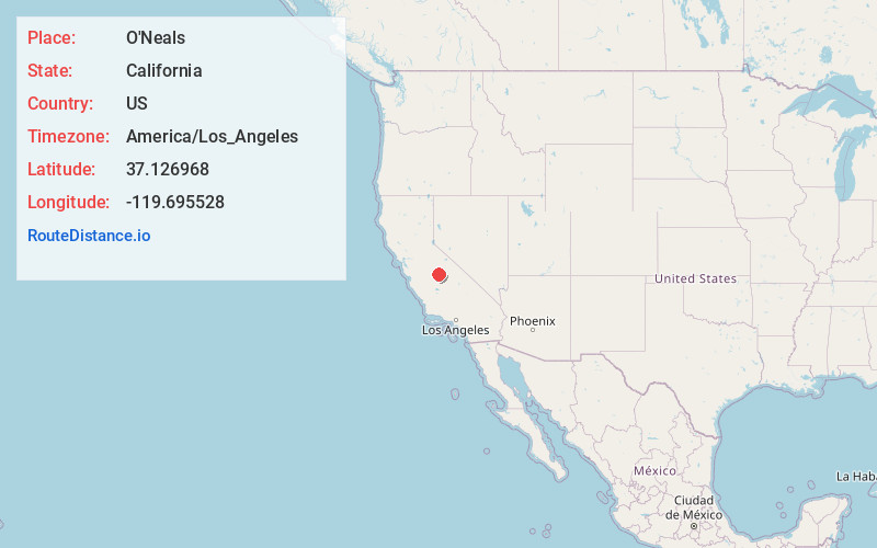 Map of O'Neals