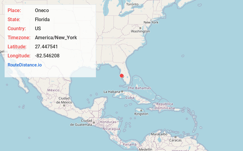 Map of Oneco