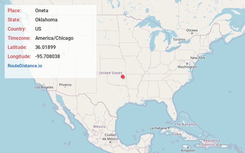 Map of Oneta