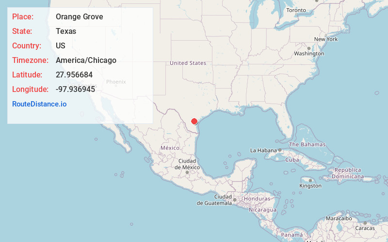 Map of Orange Grove