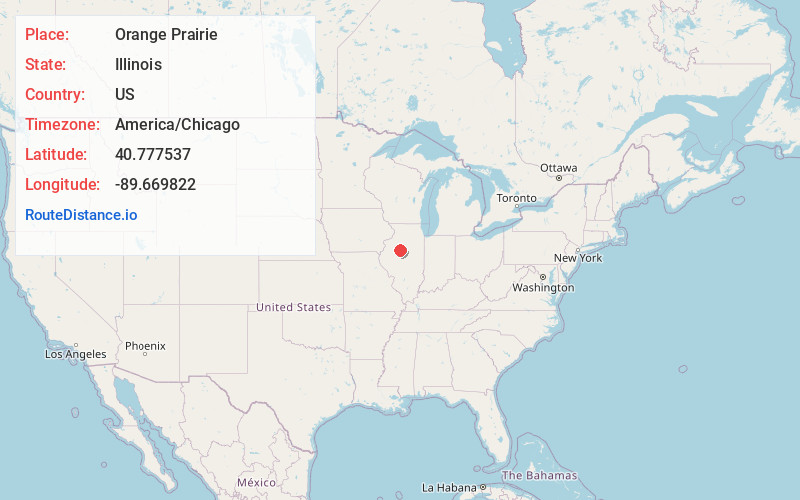 Map of Orange Prairie