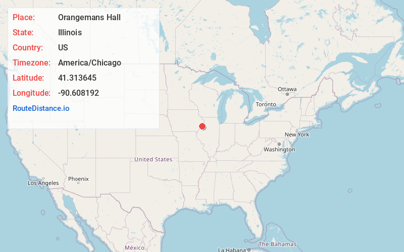 Map of Orangemans Hall