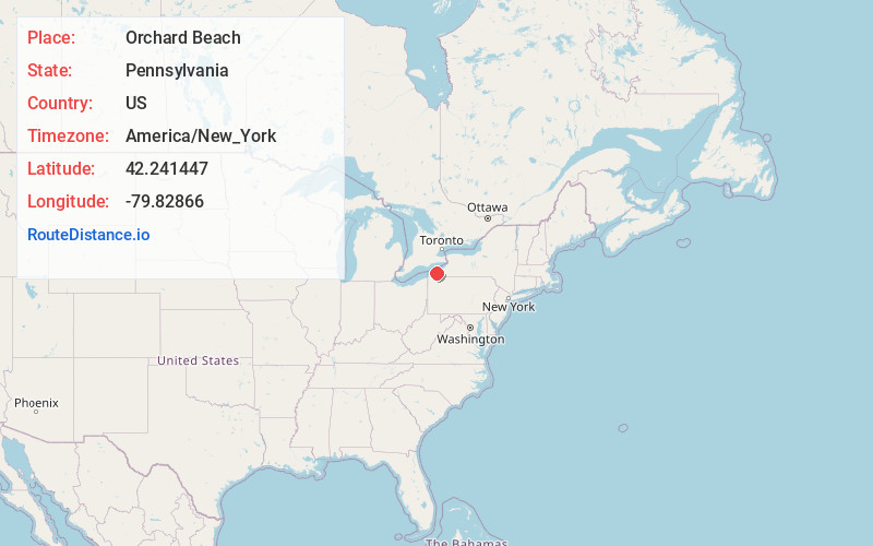 Map of Orchard Beach