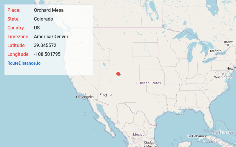 Map of Orchard Mesa