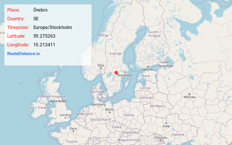 Map of Örebro