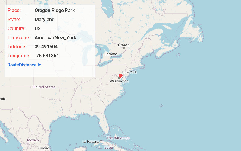 Map of Oregon Ridge Park