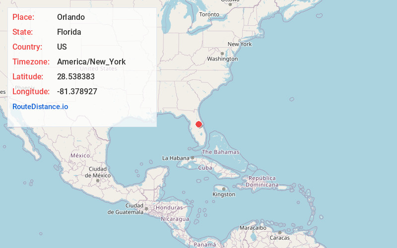 Map of Orlando