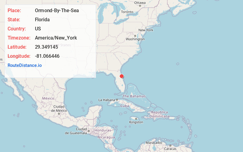 Map of Ormond-By-The-Sea