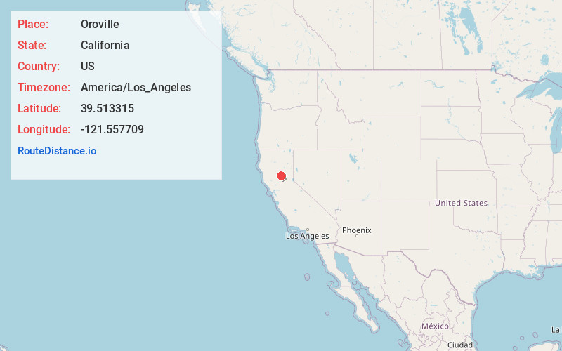 Map of Oroville
