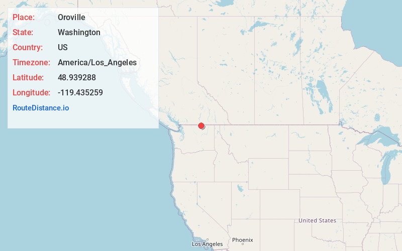 Map of Oroville
