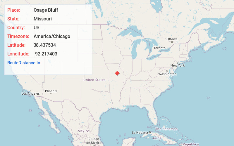 Map of Osage Bluff