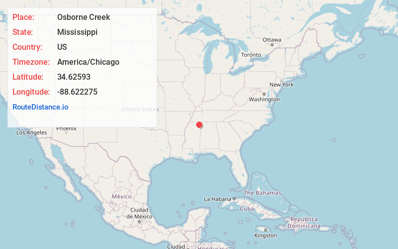 Map of Osborne Creek