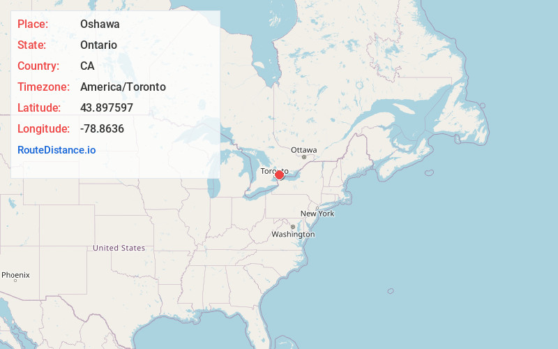 Map of Oshawa