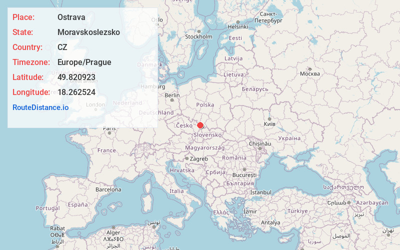 Map of Ostrava