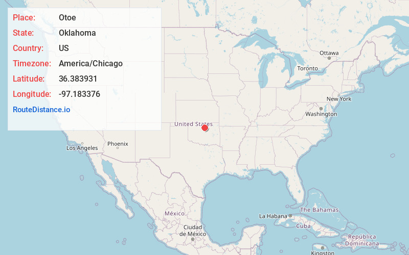 Map of Otoe