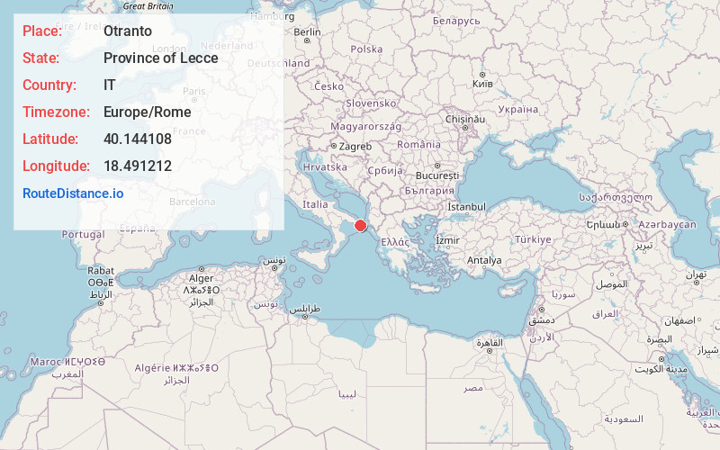 Map of Otranto