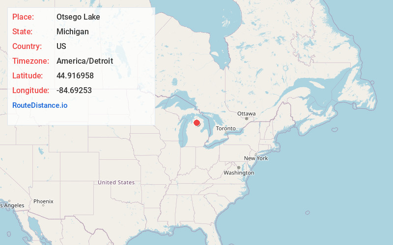 Map of Otsego Lake