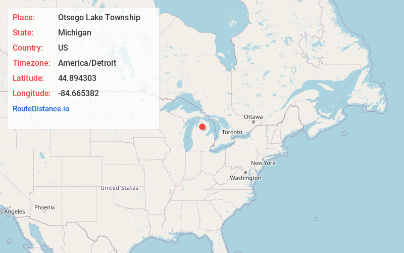 Map of Otsego Lake Township