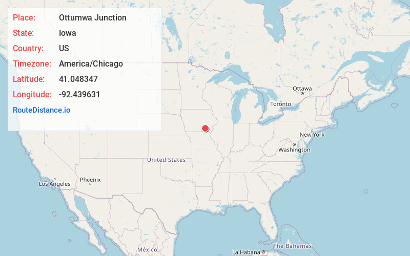 Map of Ottumwa Junction