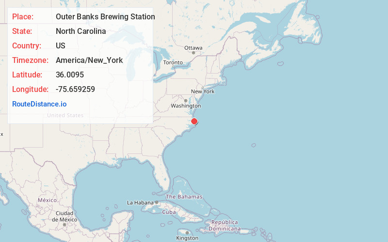 Map of Outer Banks Brewing Station