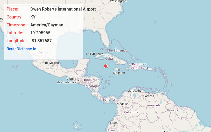 Map of Owen Roberts International Airport