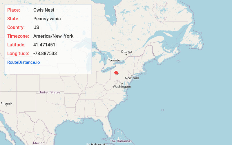 Map of Owls Nest