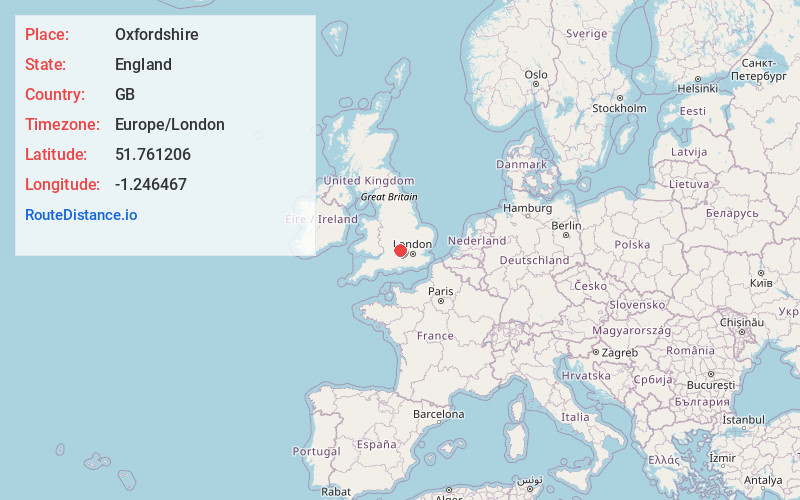 Map of Oxfordshire