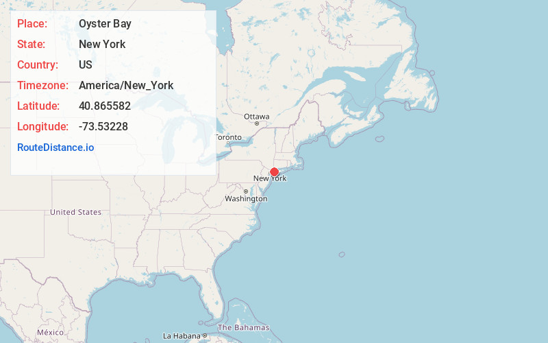 Map of Oyster Bay