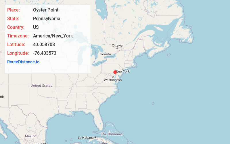 Map of Oyster Point