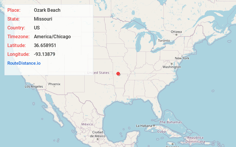 Map of Ozark Beach