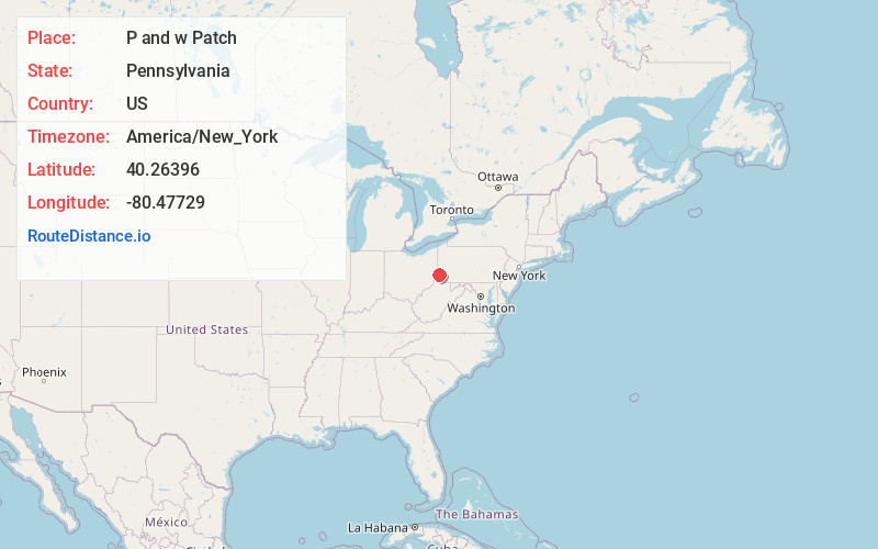 Map of P and w Patch