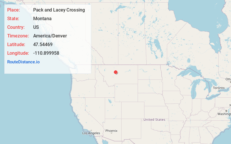 Map of Pack and Lacey Crossing