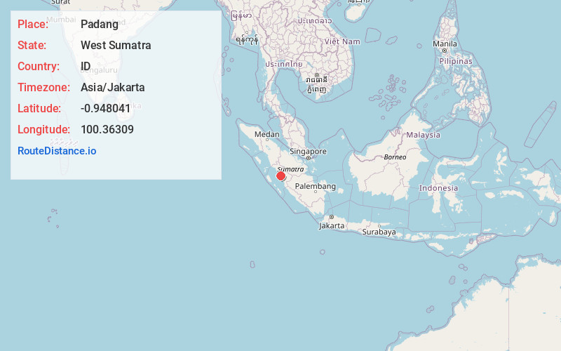 Map of Padang