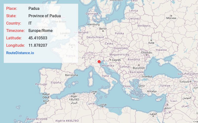 Map of Padua