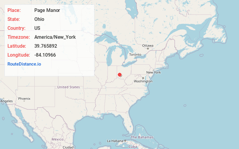 Map of Page Manor
