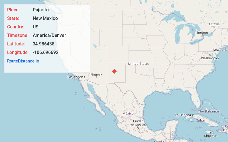 Map of Pajarito