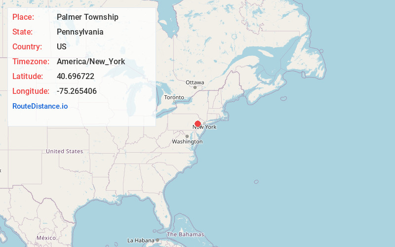 Map of Palmer Township