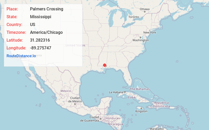 Map of Palmers Crossing